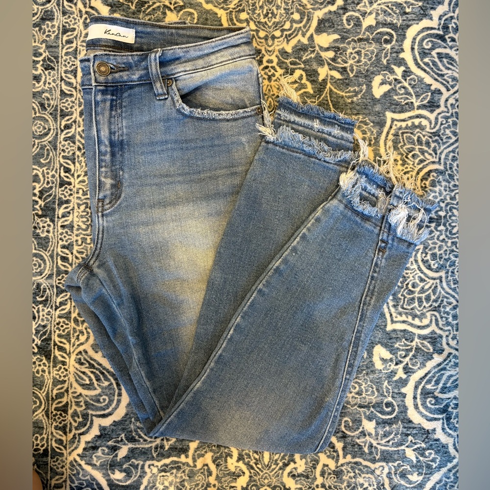 Kancan Blue Distressed Skinny Jeans